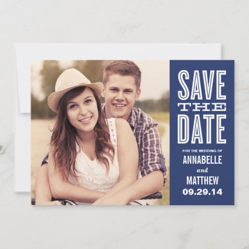 Retro Side Strip | Save the Date Announcement