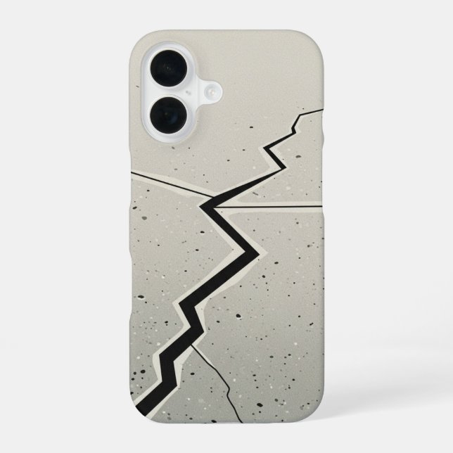 Retro Sidewalk Crack Line iPhone Case (Back)