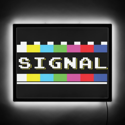 Retro Signal TV Screen Illuminated Sign