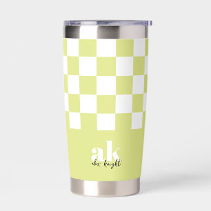 Retro Signature Monogram Checkered Insulated Tumbler