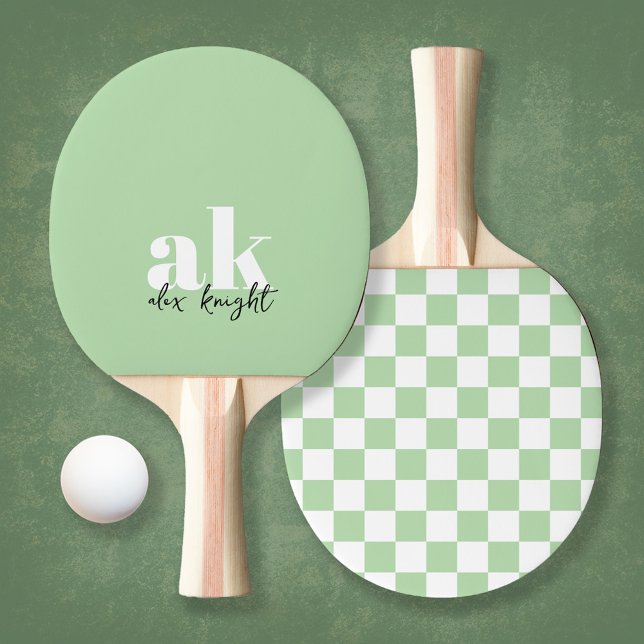 Retro Signature Monogram Checkered Ping Pong Paddle (Creator Uploaded)