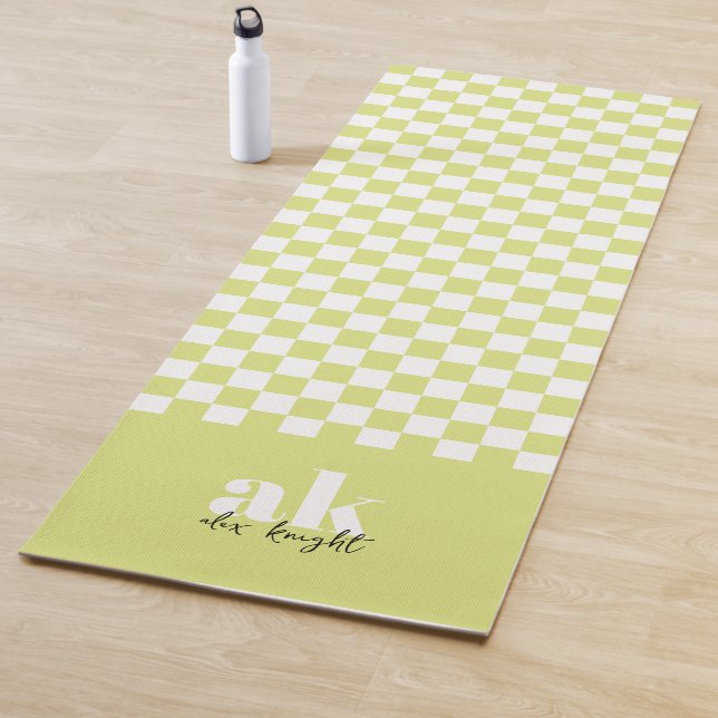 Retro Signature Monogram Checkered Yoga Mat (In Situ)