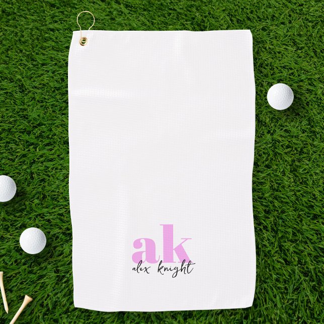 Retro Signature Monogram Golf Towel (Creator Uploaded)