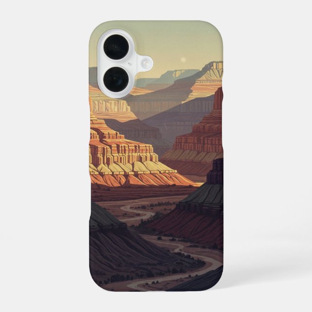 Retro Silent Canyon iPhone Case (Back)