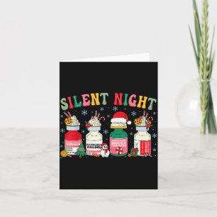 Retro Silent Night Xmas Nurse Christmas Doctor Er Card