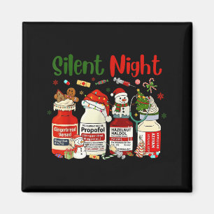 Retro Silent Night Xmas Nurse Christmas Doctor Er Magnet