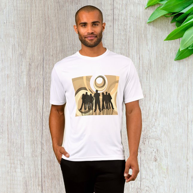 Retro Silhouette People with Abstract Circles T-Shirt (Creator Uploaded)