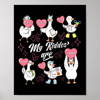 Retro Silly Goose Valentine A Applied Behavior Ana Poster