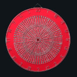 Retro Silver and Red Art Deco Dart Board<br><div class="desc">The Retro Silver and Red Art Deco Dart Board, is a stunning Dart Board designed for you to aim at very specific locations on the board, you can also assign extra points for every perfect throw that hits any of the silver dots. This is was designed to build hand and...</div>