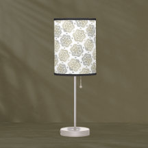 Retro Silver Gold Flower Pattern