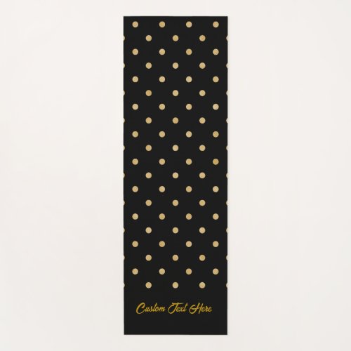 Retro Simple Elegance Gold Polka Dots Personalized Yoga Mat