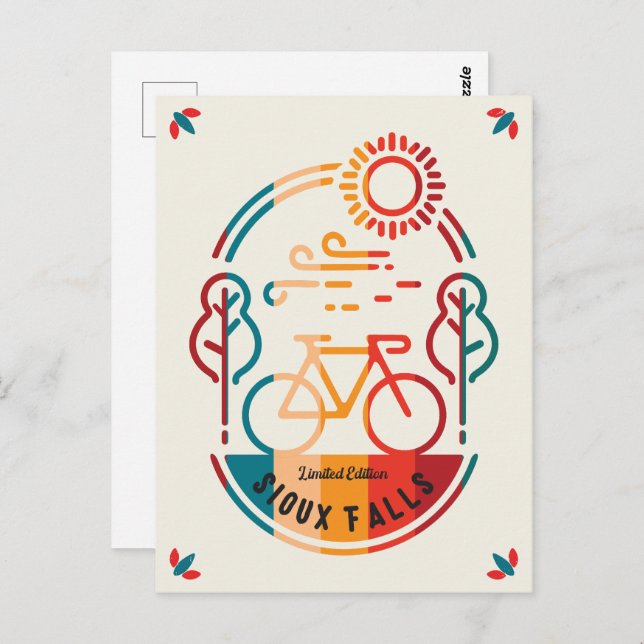 Retro Sioux Falls Bike Trail Postcard (Front/Back)