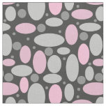 retro, sixties, polka dots, grey and pink fabric