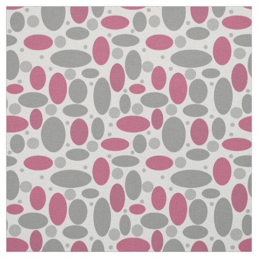 retro, sixties, polka dots, grey and pink fabric