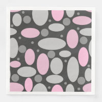 retro, sixties, polka dots, grey and pink