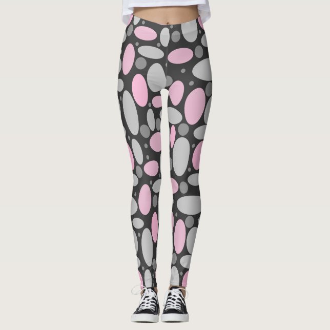 retro, sixties, polka dots leggings (Front)