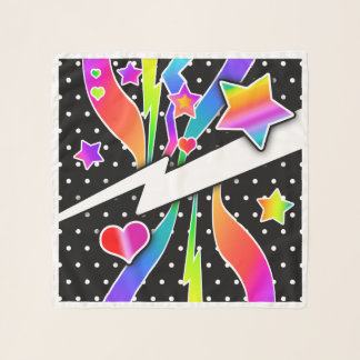 RETRO SIXTIES POP ART in Black Scarf