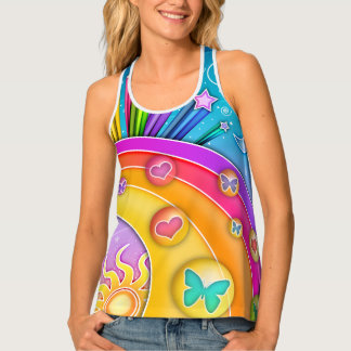 RETRO SIXTIES POP ART SKY TANK TOP