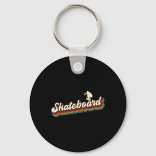 Retro Skateboard Graphic For Skateboarder - Skateb Keychain