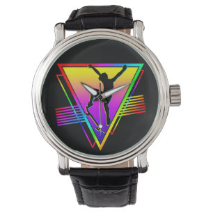 Retro Skateboarding Silhouette Skater Watch