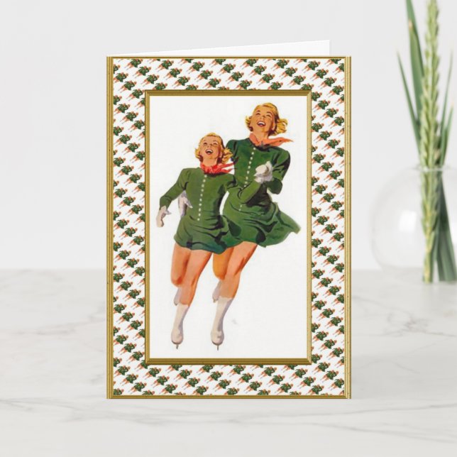 Retro skaters holiday card (Front)