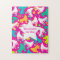 Retro Skates Hot Pink Custom Puzzle