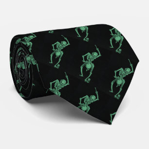 Retro Skeletal drummer Neck Tie