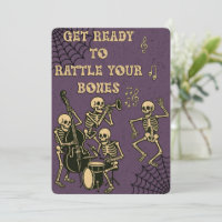 Retro Skeleton Band Halloween Party