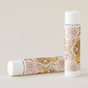 Retro Skeleton Botanical Florals Birthday Party   Lip Balm