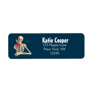 Retro Skeleton Label