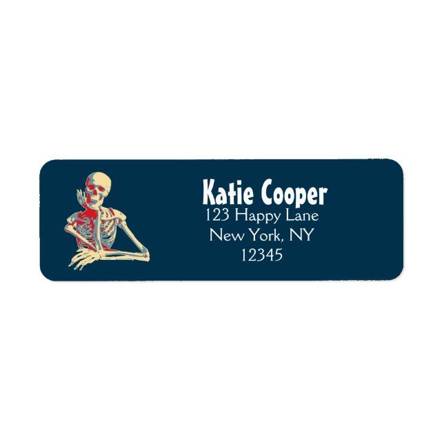 Retro Skeleton Label (Front)