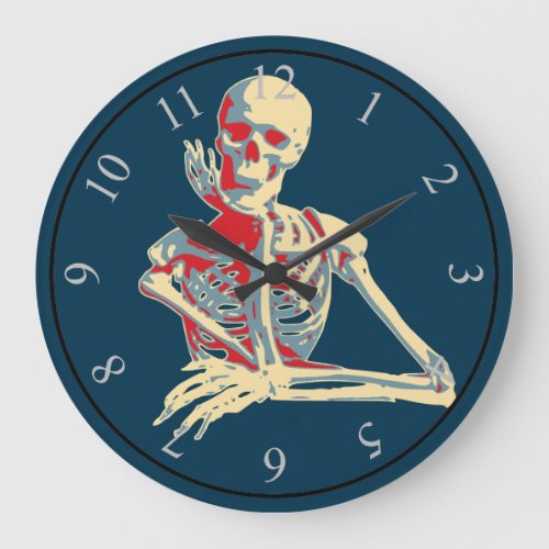 Retro Skeleton Large Clock