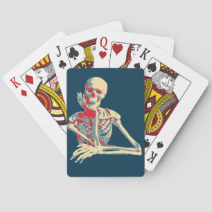 Retro Skeleton Poker Cards