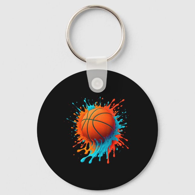 Retro Sketll Players Lovers Sports Team Boys Kids  Keychain (Front)