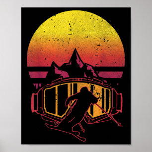 Retro Ski Driver Funny Ski Skiing  Poster