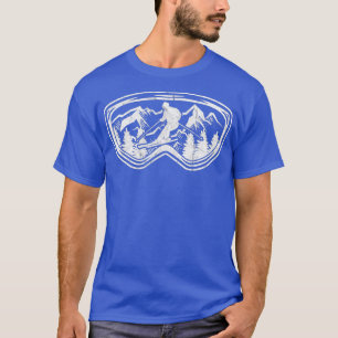 Retro Ski Goggles Gift Skier Face Mask Skiing Inst T-Shirt