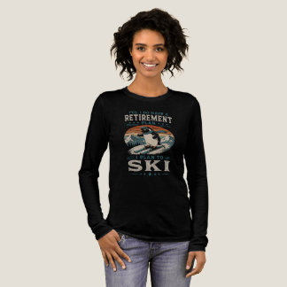 Retro Ski Lover Gentoo Penguin Winter Sports Art Tri-Blend Shirt