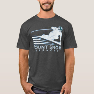 Retro Ski Mount Snow VT Illustration Vintage T-Shirt