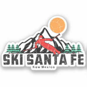 Retro Ski Santa Fe Sticker