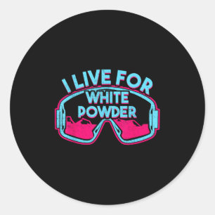 Retro Ski Snowboard Goggles Vintage 80s 90s Skiing Classic Round Sticker