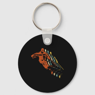 Retro Ski Vintage 80s 90s Skiing Clothing Keychain