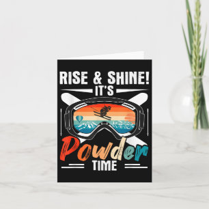 Retro Ski Winter Sport Skiing Rise & Shine! It Card