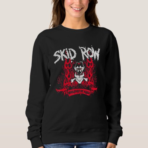 Retro Skid arts Row Love band Rock Skull tee for m