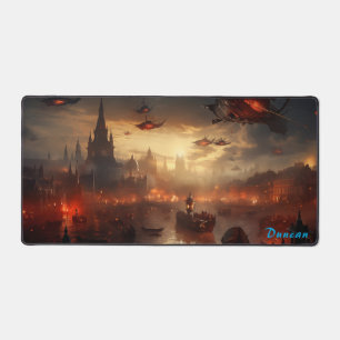 Retro Skies Ablaze Steampunk Air Assault Desk Mat