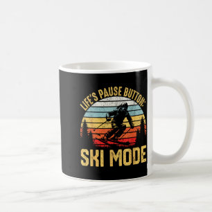 Retro skiing adventure ski enthusiasts  coffee mug