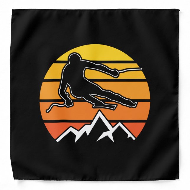 Retro Skiing Bandana (Front)