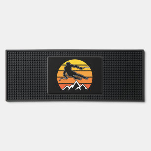 Retro Skiing Bar Mat