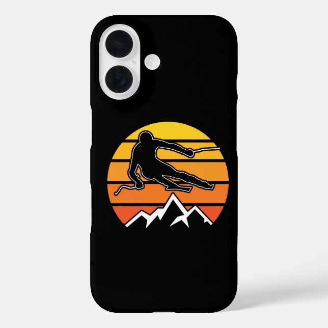 Retro Skiing Case-Mate iPhone Case (Back)