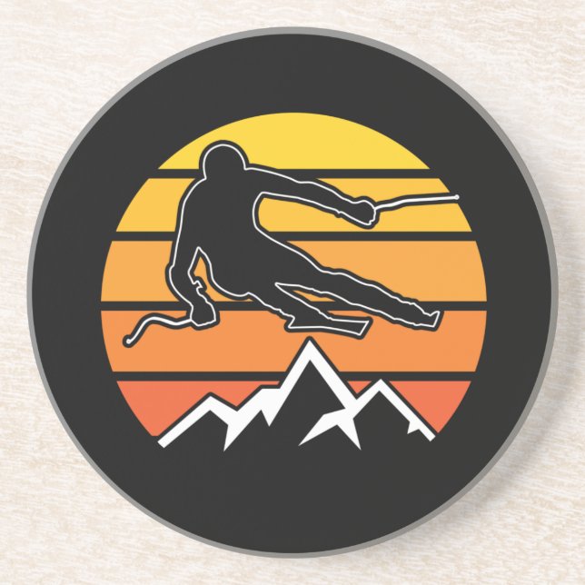 Retro Skiing Coaster (Front)
