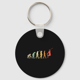 Retro skiing evolution for skiers skiing season keychain